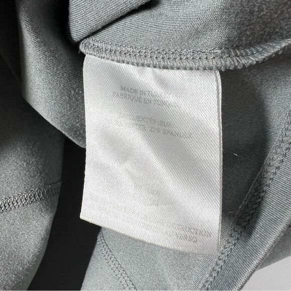 Theory Women’s Size Small Zeen Shift Faux Suede Crop Sleeveless Grey Top - Picture 6 of 8